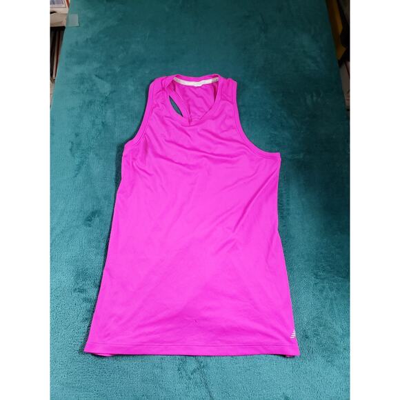 New Balance Top Size Extra Small Womens Pink Performance Athletic Ladies Logo - Picture 2 of 7